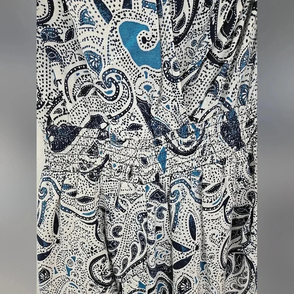 Paisley print shorts romper with pockets tassels boho style size small - Picture 3 of 10